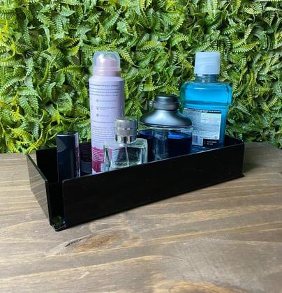 Imagem de Bandeja Lavabo Acrílico Preto Para Banheiro