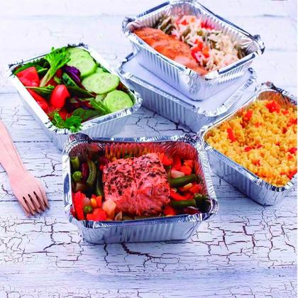 Imagem de Bandeja Marmitex Aluminio Retangular 250Ml C/200 Life Clean