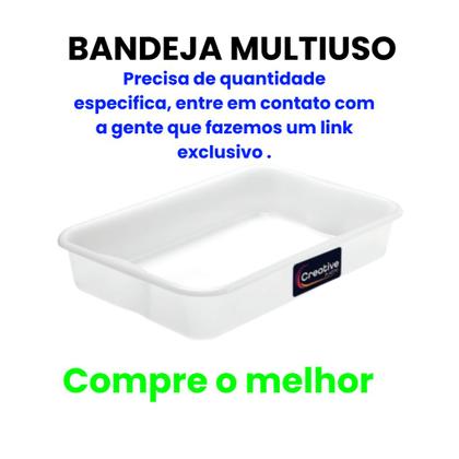 Imagem de Bandeja Multiuso 7litros Organizador Resistente Grande Carne Açougue Camera Fria Peixe Salgado