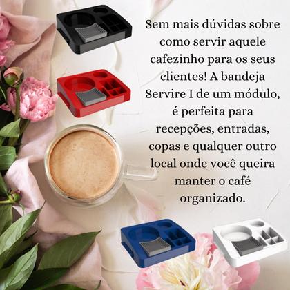 Imagem de Bandeja Organizadora Cantinho Café Porta Garrafa Café Chá Copo Sache Escritório Unitermi Servire 1