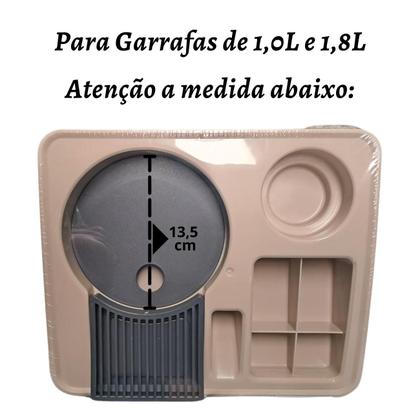 Imagem de Bandeja Organizadora Cantinho Café Porta Garrafa Café Chá Copo Sache Escritório Unitermi Servire 1