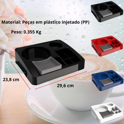 Imagem de Bandeja Organizadora Cantinho Café Porta Garrafa Café Chá Copo Sache Escritório Unitermi Servire 1