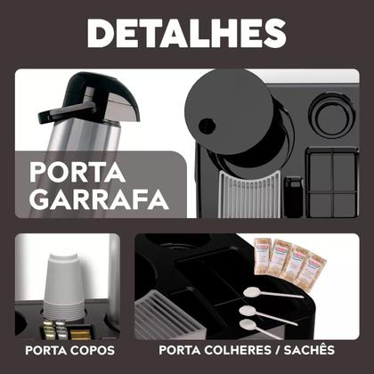 Imagem de Bandeja Organizadora Garrafa Sachês Açúcar Café Chá Unitermi