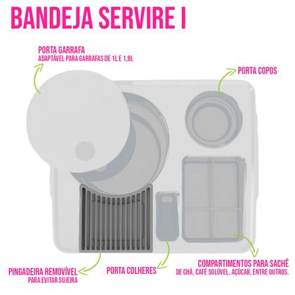 Imagem de Bandeja Organizadora Individual Porta Garrafa Copos Café