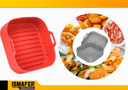 Imagem de Bandeja Panela Forma Cesta De Silicone Para Airfryer