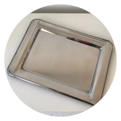 Imagem de Bandeja Para Servir Aço Inox 38cm Café Chá Mimo Style