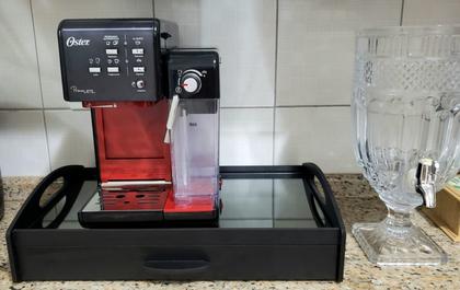 Imagem de Bandeja Personalizada em MDF Compatível Com Cafeteira Oster Organizadora de Capsulas Design Zeus MDF