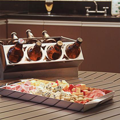 Imagem de Bandeja Petisqueira 40 x 22 Cm - Inox