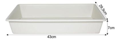 Imagem de Bandeja Plástica Retangular 7 Lts Multiuso Organização 43Cm