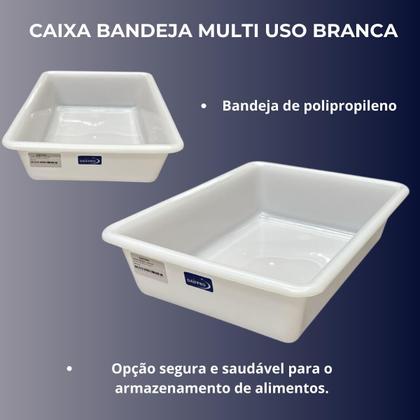 Imagem de Bandeja Plástica Retangular Bioprátika Multi Uso 12 Litros