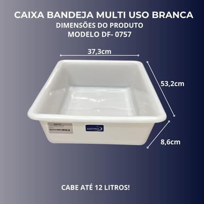 Imagem de Bandeja Plástica Retangular Bioprátika Multi Uso 12 Litros