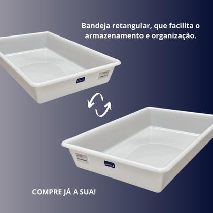 Imagem de Bandeja Plástica Retangular Bioprátika Multi Uso 7,5 Litros