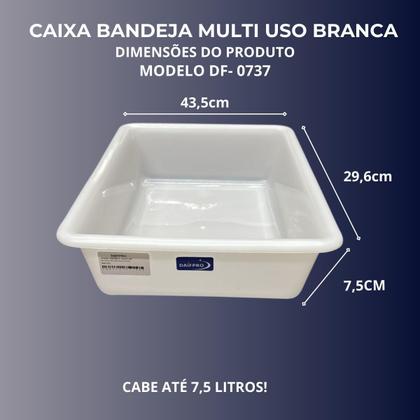 Imagem de Bandeja Plástica Retangular Bioprátika Multi Uso 7,5 Litros