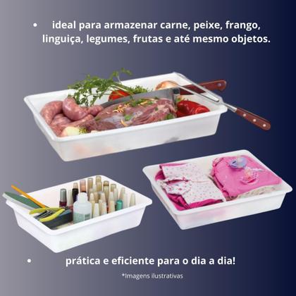 Imagem de Bandeja Plástica Retangular Bioprátika Multi Uso 7,5 Litros