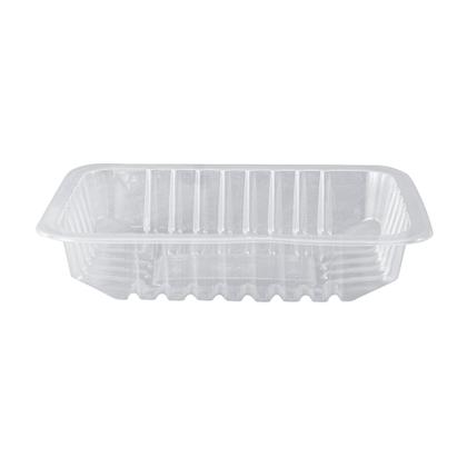 Imagem de Bandeja Plástica Transparente 600ml 20x14x3,5cm - 10 Unidades