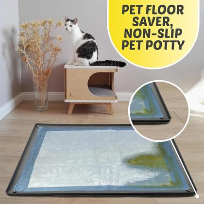 Imagem de Bandeja porta-xixi para cães Skywin, 71x58cm, silicone, pacote com 2