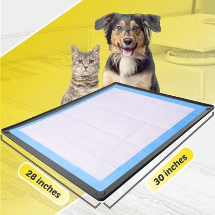 Imagem de Bandeja porta-xixi para cães Skywin, 71x58cm, silicone, pacote com 2