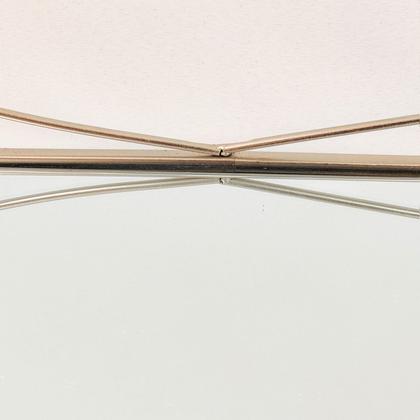 Imagem de Bandeja Prata Com Alça 5X33X21Cm Com Espelho Retangular P