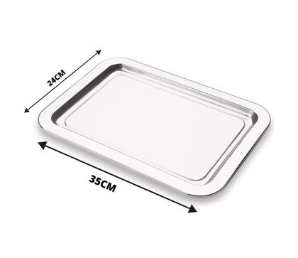 Imagem de Bandeja Rasa Pop De Aço Inox Forma Para Servir 35cm Multiuso