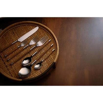 Imagem de Bandeja Redonda Bali 37cm Fibra Natural com Alça Wolff para Servir Petisco Bebidas Decoração Rústica