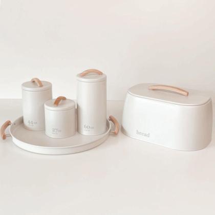 Imagem de Bandeja Redonda com Bandeja de Metal Bandeija Café da Manhã Cantinho do Café Decorativa Metalla - OU