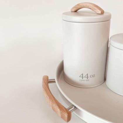 Imagem de Bandeja Redonda com Bandeja de Metal Bandeija Café da Manhã Cantinho do Café Decorativa Metalla - OU