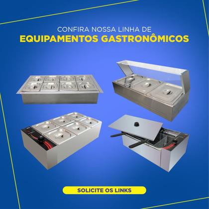 Imagem de Bandeja retangular aço inox 20x30 com alça rasa ZPBN20x30x3