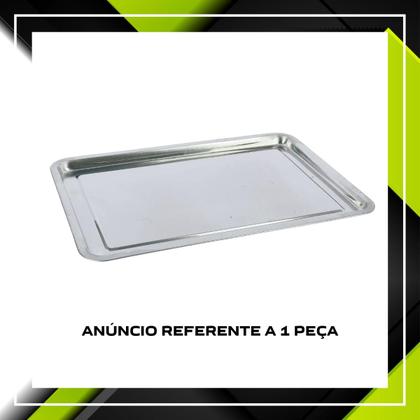 Imagem de Bandeja Retangular Aço Inox 40x30cm Rasa