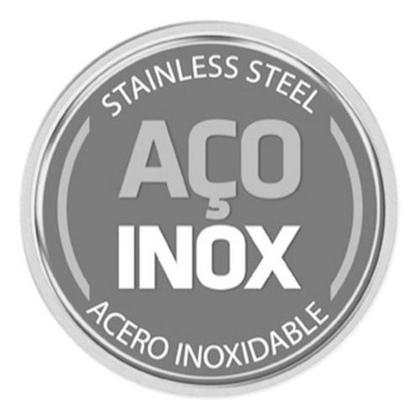 Imagem de Bandeja Retangular Aco Inox Service Lar Tramont 61412400