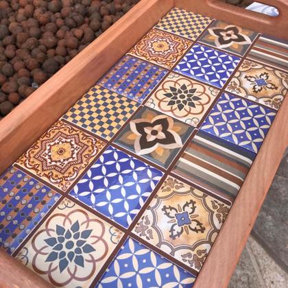 Imagem de Bandeja Retangular com Ladrilhos Rustica