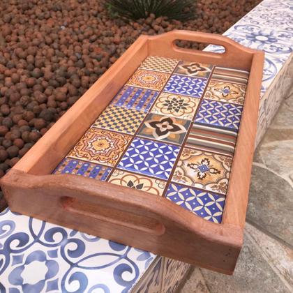 Imagem de Bandeja Retangular com Ladrilhos Rustica