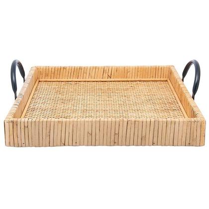 Imagem de Bandeja Retangular de Fibra Natural com Alça Bali 25x23x9,5 - Wolff