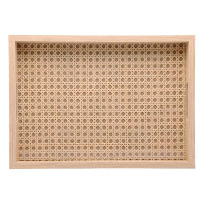 Imagem de Bandeja Retangular de Mdf com Fundo Treliça 35cm x 4cm x 25cm - Lyor