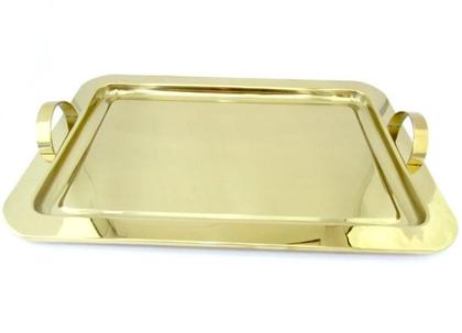 Imagem de Bandeja Retangular Dourada Grande