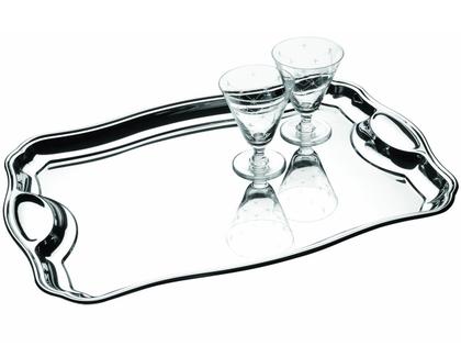 Imagem de Bandeja Retangular em Aço Inox com Alças Classic 42x 29cm - Tramontina