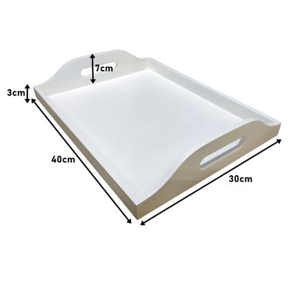 Imagem de Bandeja retangular em mdf com borda baixa