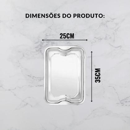 Imagem de Bandeja Retangular Inox 35 Cm - Ad
