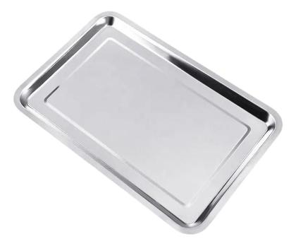 Imagem de Bandeja Retangular Inox 45 x 35 cm