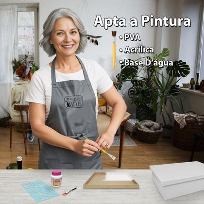 Imagem de Bandeja Retangular Lisa Simples 31x26x2,5 Kit 30un Mdf 6mm Madeira