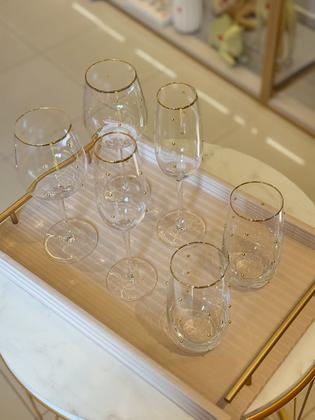 Imagem de Bandeja Retangular Mdf Pu Listra 3D Off White G - Entrecasa