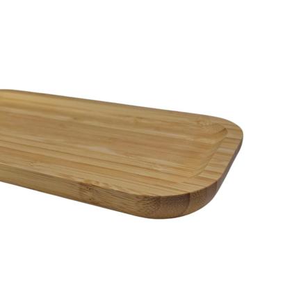 Imagem de Bandeja Retangular Rasa De Bambu Para Servir Café Da Manhã