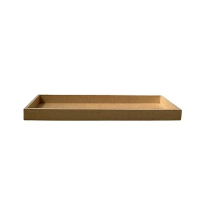 Imagem de Bandeja Retangular Rustica Decoração Kit de 10 Unidades 39x13x2,5 Mdf Madeira
