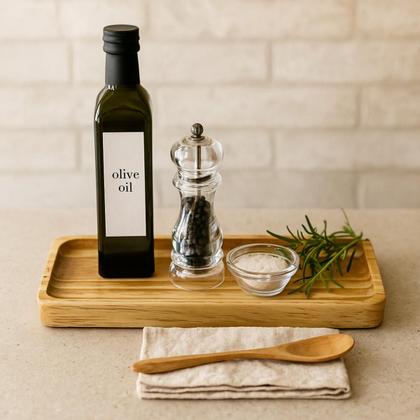 Imagem de Bandeja Rústica Decorativa Retangular de Madeira Pinus 25cm