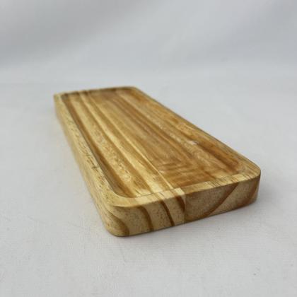 Imagem de Bandeja Rústica Decorativa Retangular de Madeira Pinus 25cm