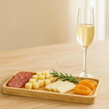 Imagem de Bandeja Rústica Decorativa Retangular de Madeira Pinus 25cm