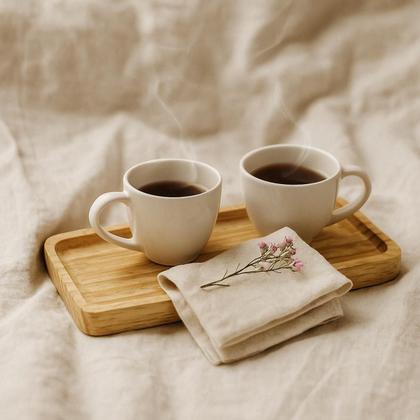 Imagem de Bandeja Rústica Decorativa Retangular de Madeira Pinus 25cm