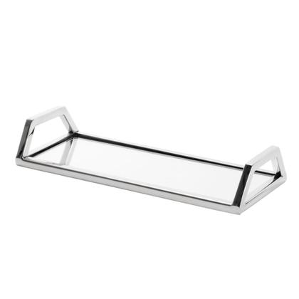 Imagem de Bandeja, Suporte 30cm De Aço Inox Retangular Espelhada Dov Wolff - R27054