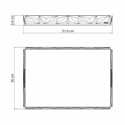 Imagem de Bandeja Tramontina Prisma em Aço Inox para Café da Manhã Mesa de Centro Decorativa Retangular