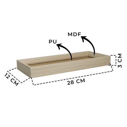 Imagem de Bandeja Travessa Para Servir Com Borda Em MDF Para Mesa Posta Café