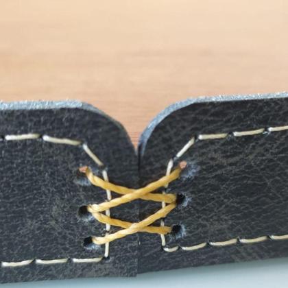 Imagem de Bandeja Vale Decorativa Castanho Couro Preto